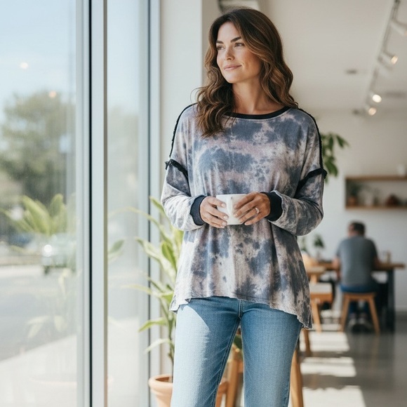 Cato Tops - Cato Tie-Dye 100% Cotton Women’s Top